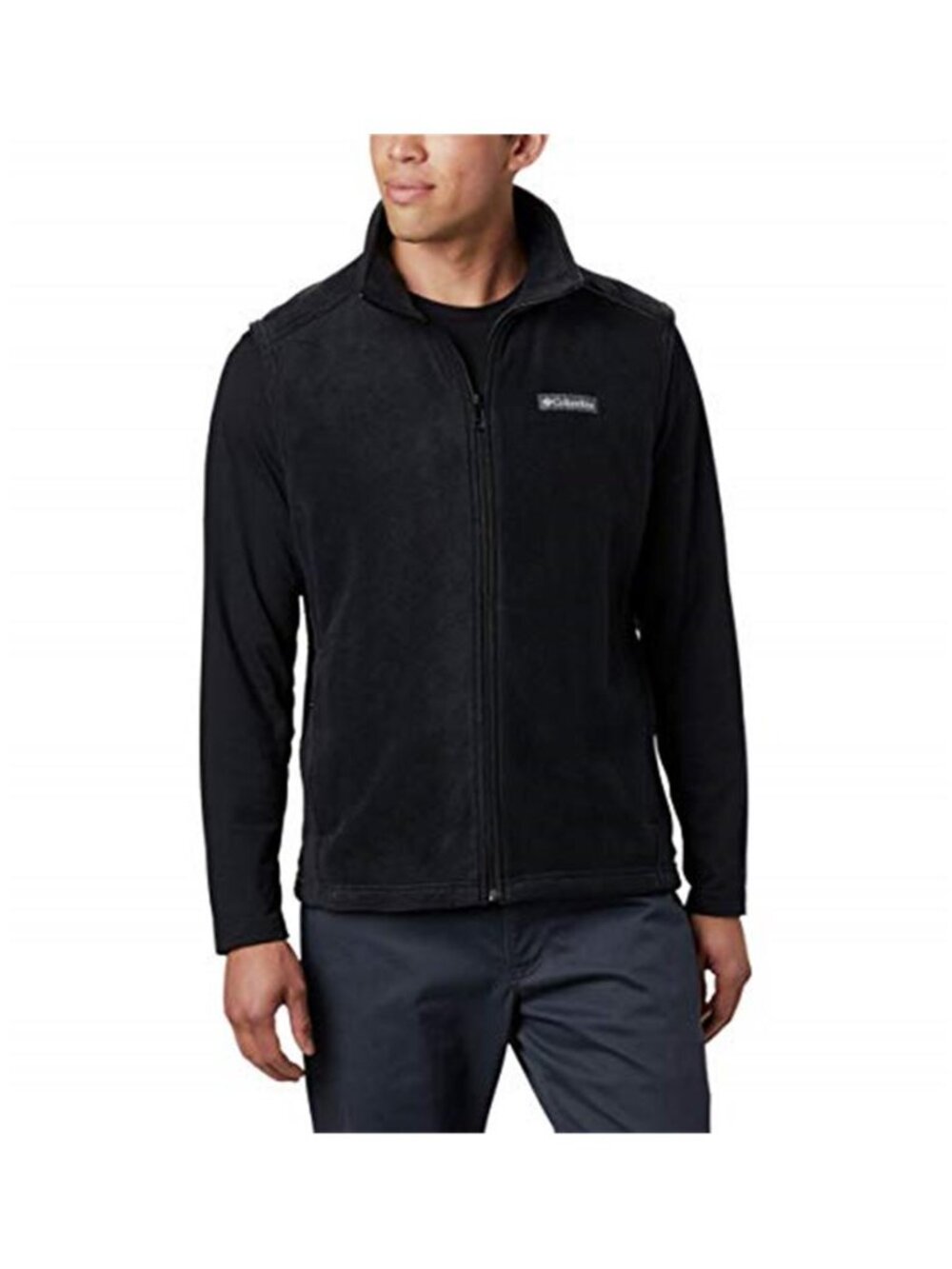 Mens Fleece Vest Full Zip Sleeveless Jacket Warm Outdoor Hiking Layer Zippered